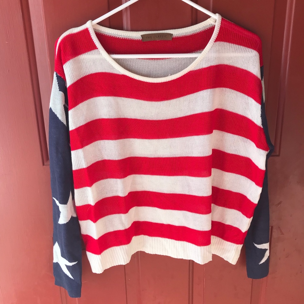 American Flag Sweater